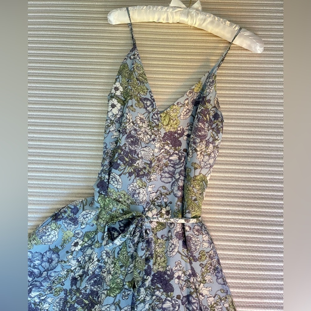 Gold Hawk Floral Silk Jumpsuit - Picture 4 of 13